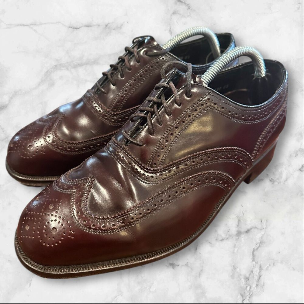 Florsheim 548418 Wingtip‎ Oxford Brown Leather Dress Shoes Mens 10